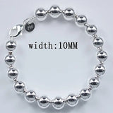 S925 Silver Bracelet, 10mm Hollow ball Bracelet, B101