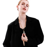 Initial Letter Pendant Necklace 18k Plated Stainless Steel Chain Zircon Crown