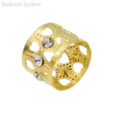 10pcs Golden Dreadlock Beads Crystal Hair Braid Women Accessories