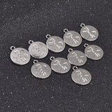 10pcs Surgical Metal Medical Alert ID Round Dog Tag Necklace