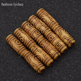 Wooden Dreadlock Beads for Braiding Hair, 10 Pcs