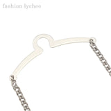 2pcs Silver Metal Tack Clip Clasp Men's Necktie Link Tie Chain