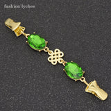 Lychee Chinese Knot Crystals Sweater Clips Jewelry Accessory