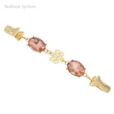 Lychee Chinese Knot Crystals Sweater Clips Jewelry Accessory