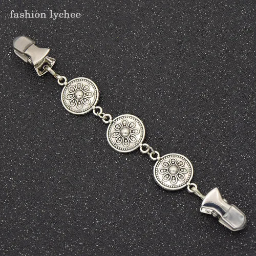 Lychee Chinese Knot Crystals Sweater Clips Jewelry Accessory