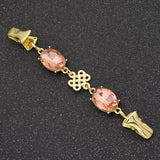 Lychee Chinese Knot Crystals Sweater Clips Jewelry Accessory