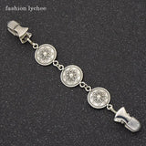 Lychee Chinese Knot Crystals Sweater Clips Jewelry Accessory