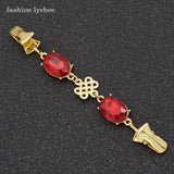 Lychee Chinese Knot Crystals Sweater Clips Jewelry Accessory