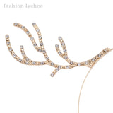 Crystal Rhinestone Elk Horn Hair Hoop Headpiece Deer Ears Head Bands