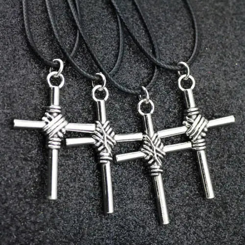 10pcs Retro Cross Pendants Necklaces Alloy Charms HJ24