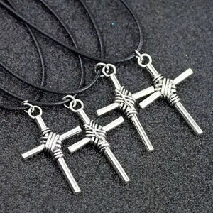 10pcs Retro Cross Pendants Necklaces Alloy Charms HJ24