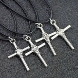 10pcs Retro Cross Pendants Necklaces Alloy Charms HJ24