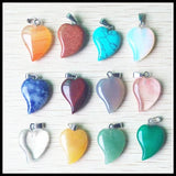 Opal Stone Heart Charms Pendants for Jewelry Making 50pcs/lot