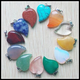 Opal Stone Heart Charms Pendants for Jewelry Making 50pcs/lot