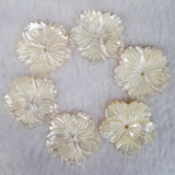 6Pcs Natural Shell High Flower Petals Charm Jewelry Making