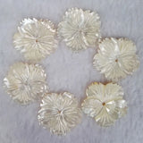 6Pcs Natural Shell High Flower Petals Charm Jewelry Making