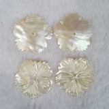 6Pcs Natural Shell High Flower Petals Charm Jewelry Making