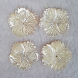 6Pcs Natural Shell High Flower Petals Charm Jewelry Making