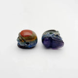 Chakela Skull Pendant Amethyst Lapis Lazuli Necklace Jewelry