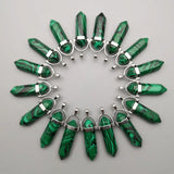 Natural Stone Crystal Pillar Pendant Necklace for Jewelry Making