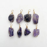 Irregular Amethyst Pendants - 12pc Set