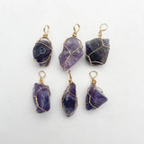 Irregular Amethyst Pendants - 12pc Set
