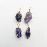 Irregular Amethyst Pendants - 12pc Set
