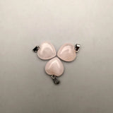 Quartz Rose 15mm Heart Pendants & Necklaces for Jewelry Making Charm