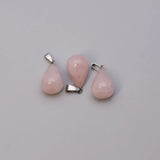 Natural Stone Rose Quartz Water Drop Pendants for Jewelry Making