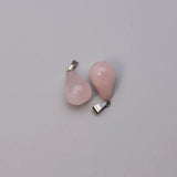 Natural Stone Rose Quartz Water Drop Pendants for Jewelry Making