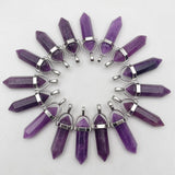 Rose Purple Stripe Agates Pendant Necklace for Jewelry Making