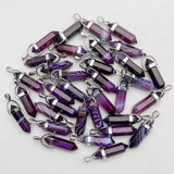 Rose Purple Stripe Agates Pendant Necklace for Jewelry Making