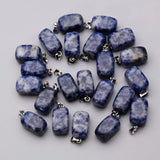 Sodalite Square Pendants for Jewelry Making Charm Point 50pcs
