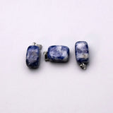 Sodalite Square Pendants for Jewelry Making Charm Point 50pcs