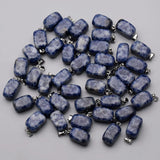 Sodalite Square Pendants for Jewelry Making Charm Point 50pcs