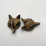 Tiger Eye Wolf Head Pendant for DIY Jewelry Making