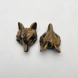 Tiger Eye Wolf Head Pendant for DIY Jewelry Making