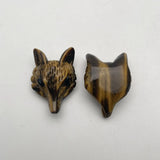 Tiger Eye Wolf Head Pendant for DIY Jewelry Making