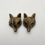 Tiger Eye Wolf Head Pendant for DIY Jewelry Making