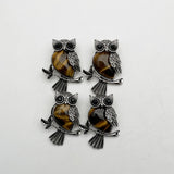 Tiger Eye Animal Owl Pendants for Jewelry Making