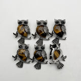 Tiger Eye Animal Owl Pendants for Jewelry Making