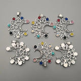 Stone Alloy Moon Pendants for Jewelry Making 12pcs/lot