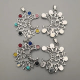 Stone Alloy Moon Pendants for Jewelry Making 12pcs/lot