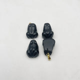 Agate Carved Little Frog Pendants for Jewelry Making - Set of 10