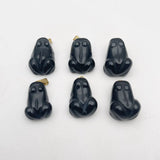 Agate Carved Little Frog Pendants for Jewelry Making - Set of 10