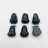 Agate Carved Little Frog Pendants for Jewelry Making - Set of 10