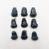 Agate Carved Little Frog Pendants for Jewelry Making - Set of 10