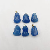 Natural Stone Agate Carving Little Frog Pendants & Necklaces for Jewelry Making
