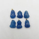 Natural Stone Agate Carving Little Frog Pendants & Necklaces for Jewelry Making