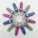 Natural Stone Blast Agate Pendant Necklace for Jewelry Making